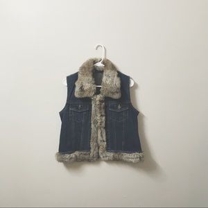 rabbit fur vest